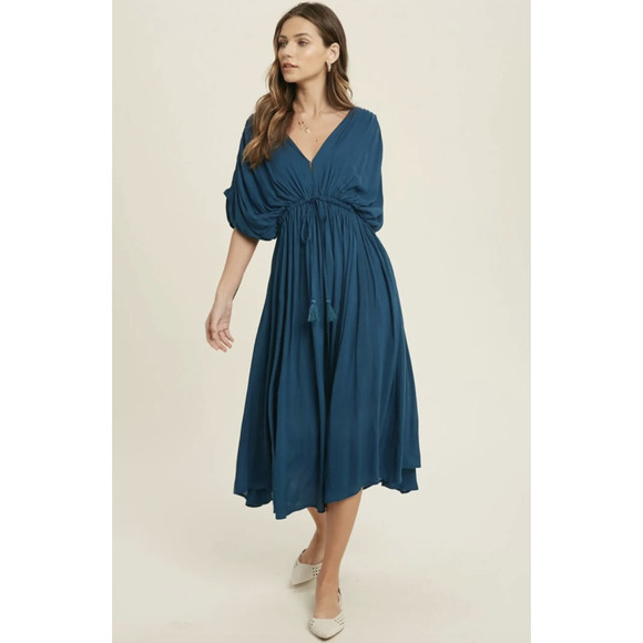 Wishlist Dresses & Skirts - NEW WISHLIST Teal Dolman Sleeve Midi Dress Size S